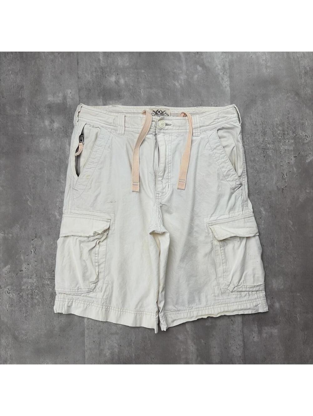 Y2K Express Grunge Baggy Distressed Skater Cargo Shorts